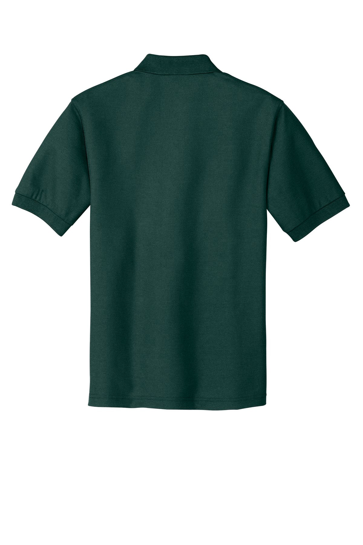 Rear View of Dark Green Port Authority Extended Size Silk Touch Polo K500ES