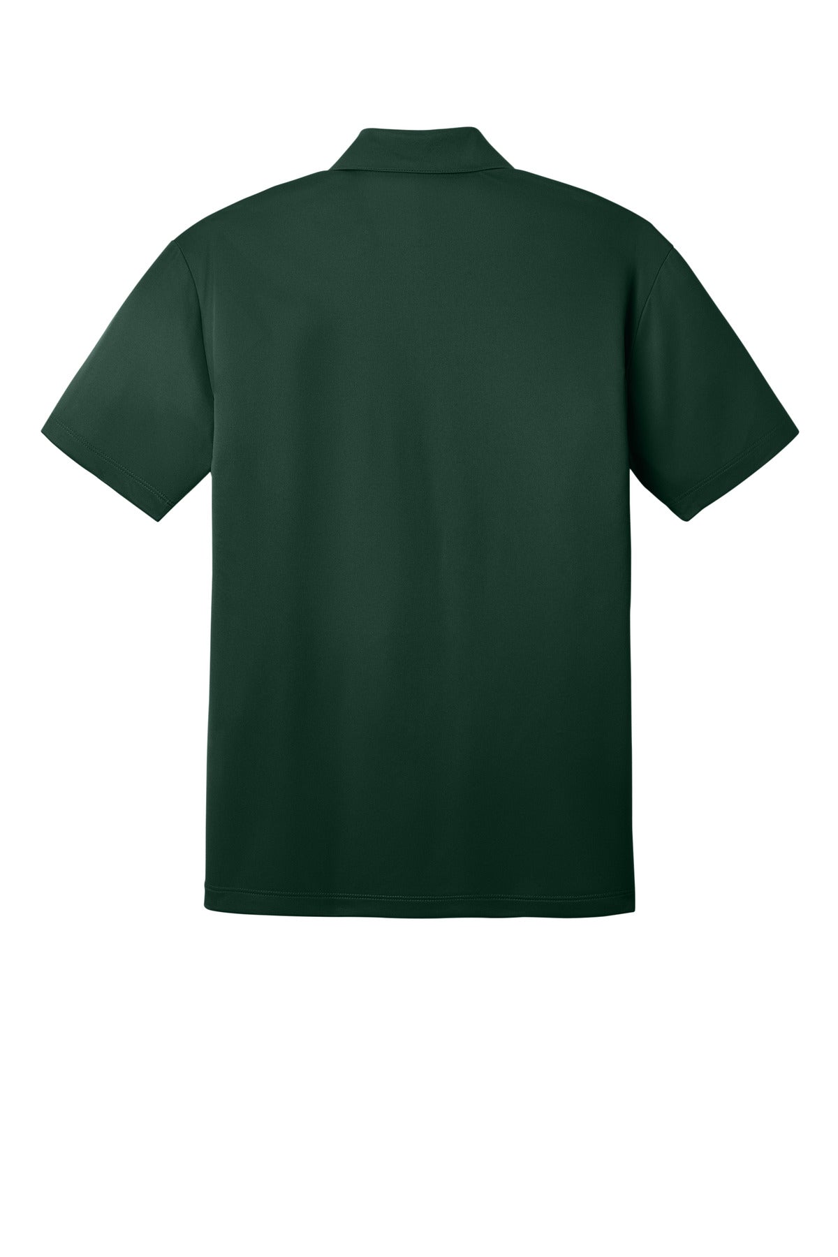 Rear View of Dark Green Port Authority Silk Touch Performance Polo. K540