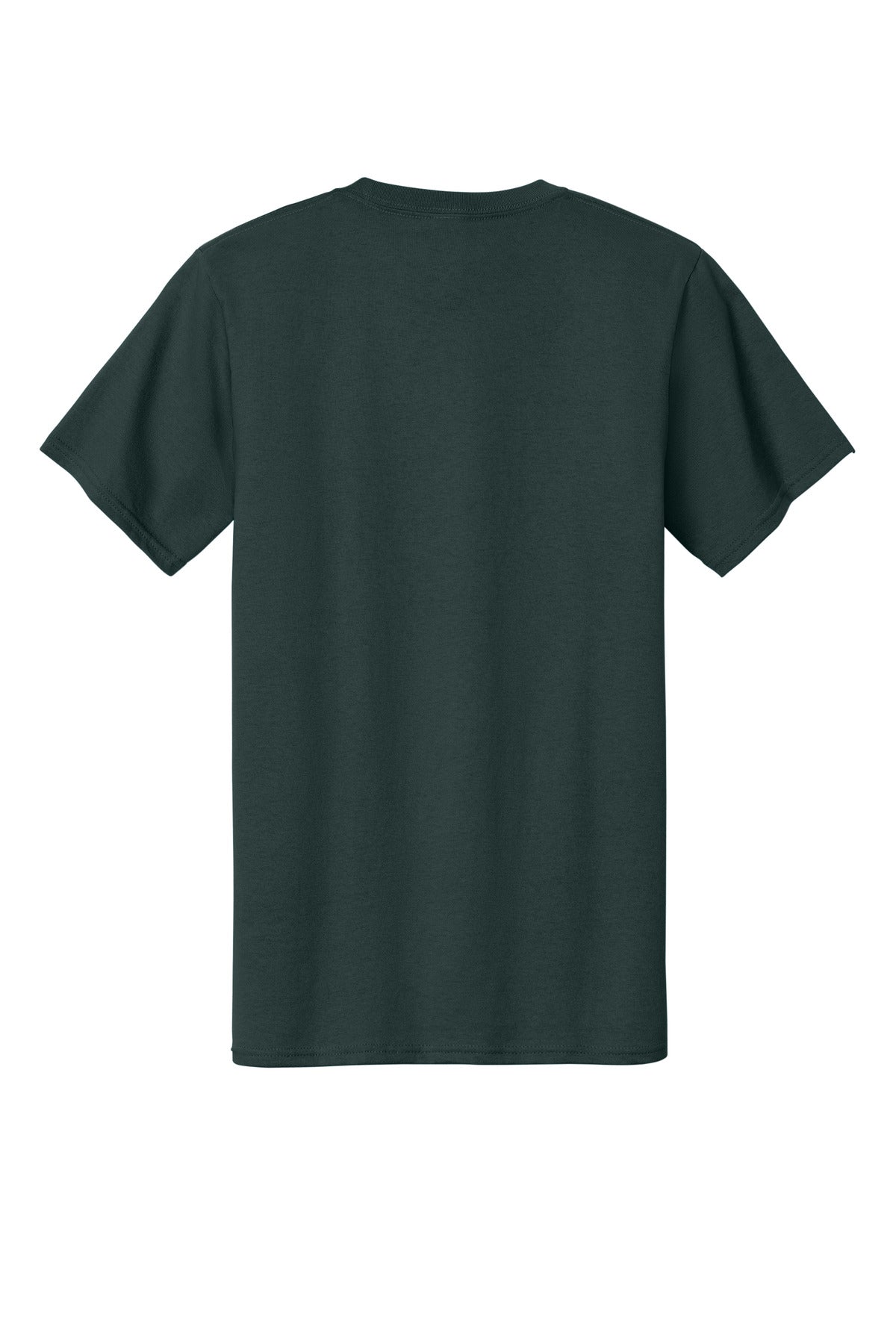 Rear View of Dark Green Port & Co Tall Essential Tee. PC61T