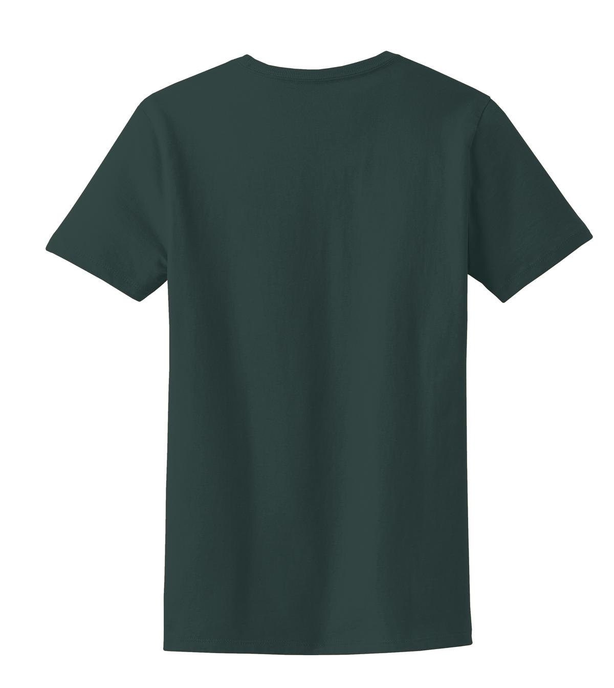 Rear View of Dark Green Port & Co Women's Essential Tee. LPC61