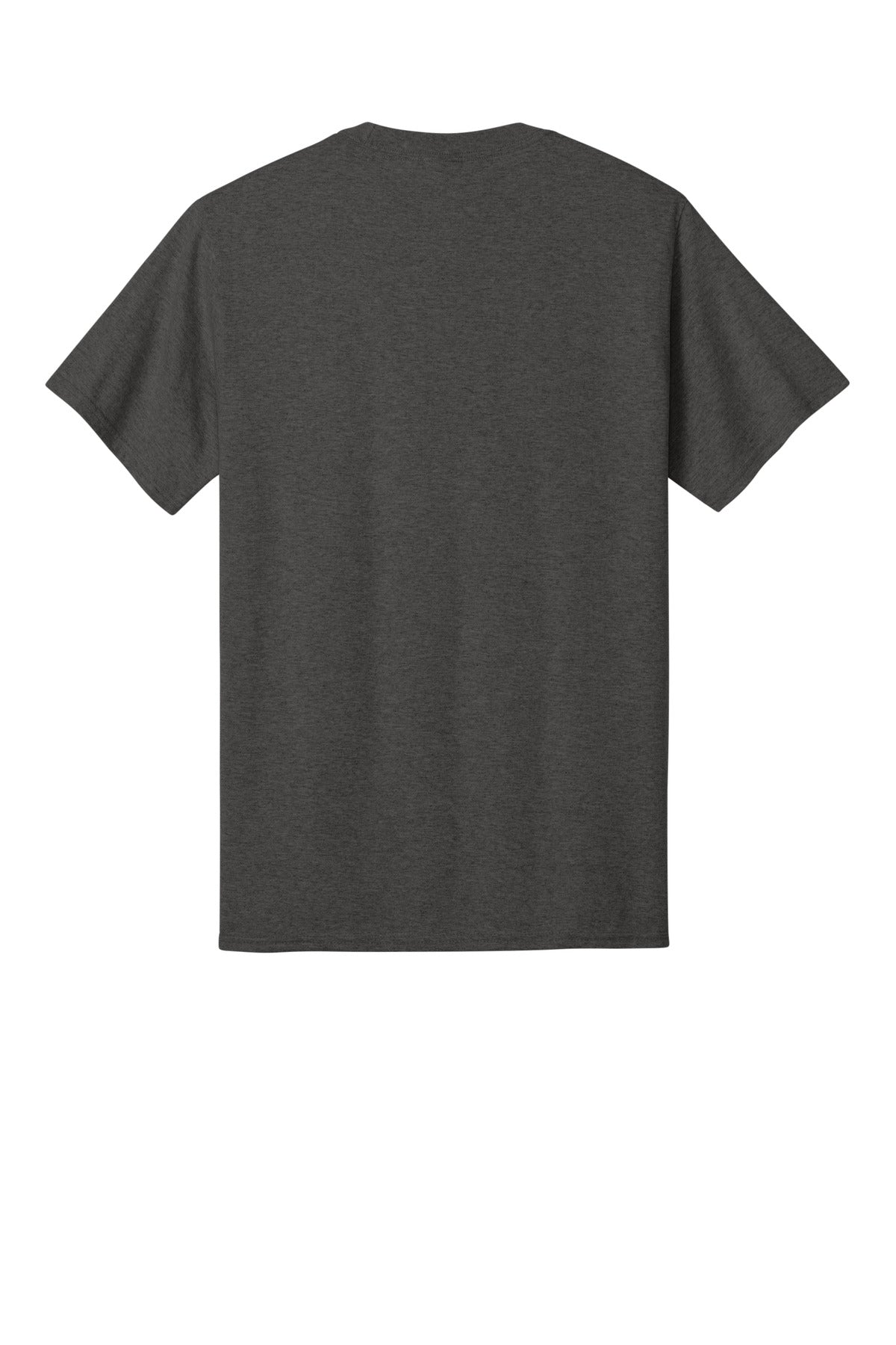 Rear View of Dark Hthr Grey Port & Co Tall Core Cotton Tee PC54T