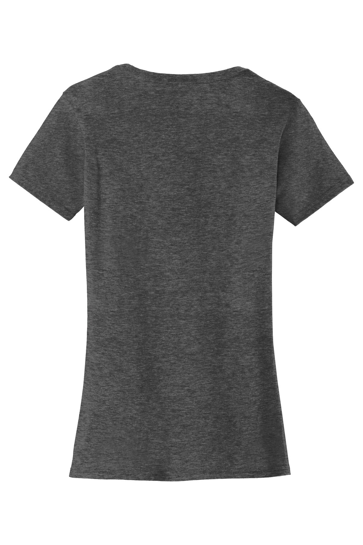 Rear View of Dark Hthr Grey Port & Co Women's Fan Favorite Tee. LPC450