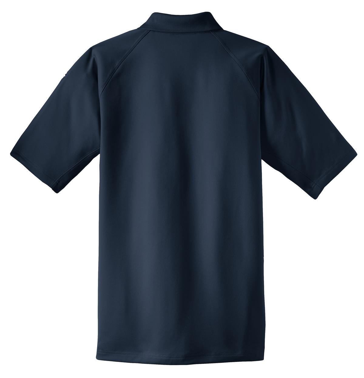 Rear View of Dark Navy CornerStone - Select Snag-Proof Tactical Polo. CS410