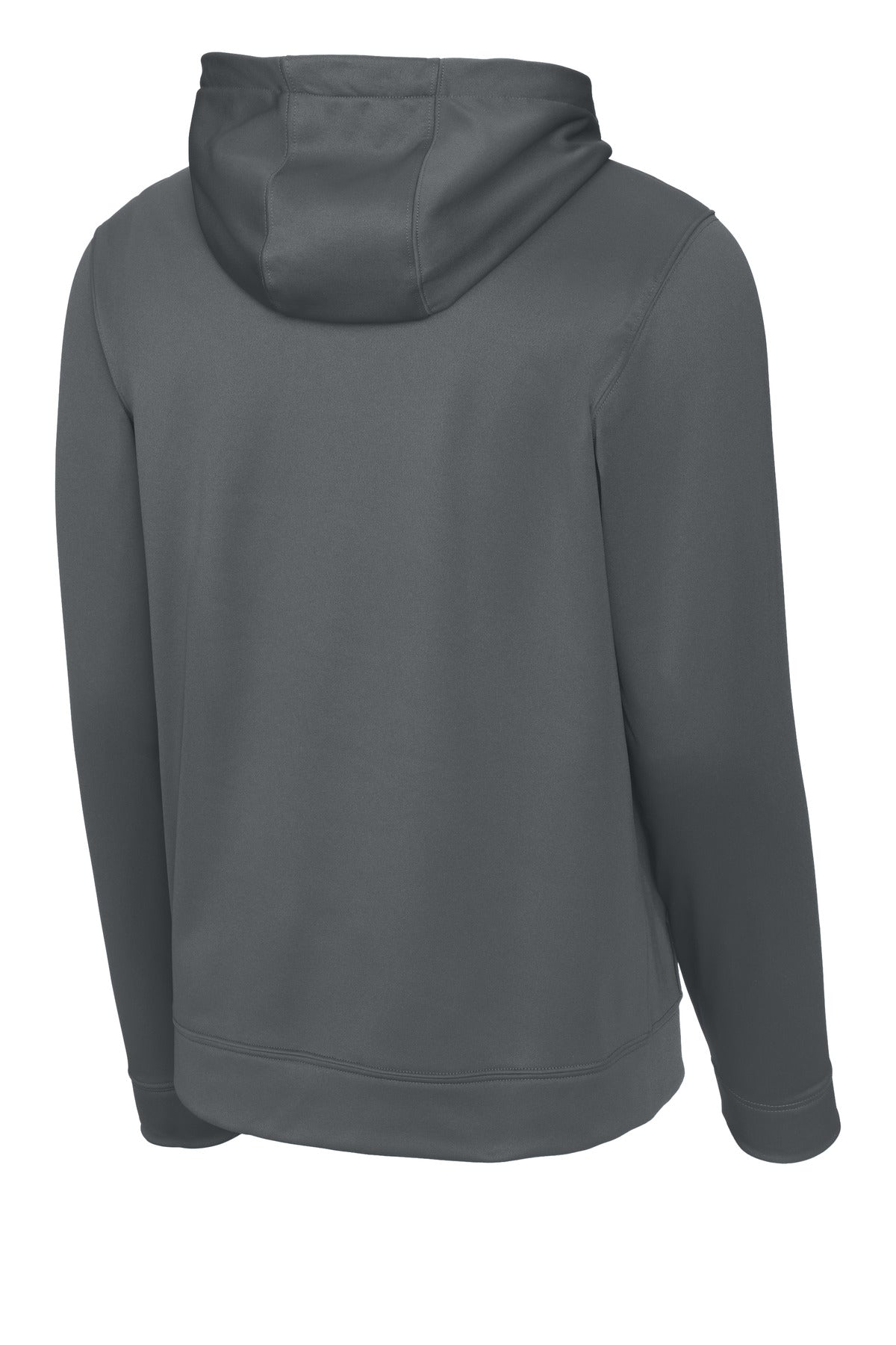 Rear View of Dark Smoke Gry Sport-Tek Sport-Wick Fleece Hooded Pullover. F244