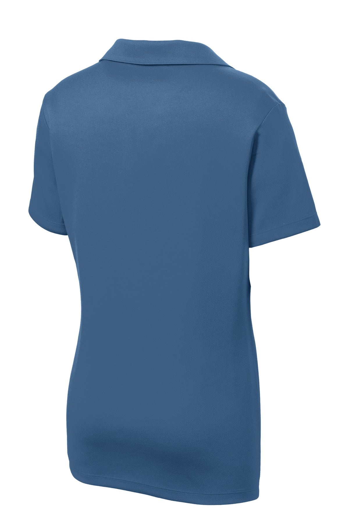 Rear View of Dawn Blue Sport-Tek Women's PosiCharge RacerMesh Polo. LST640