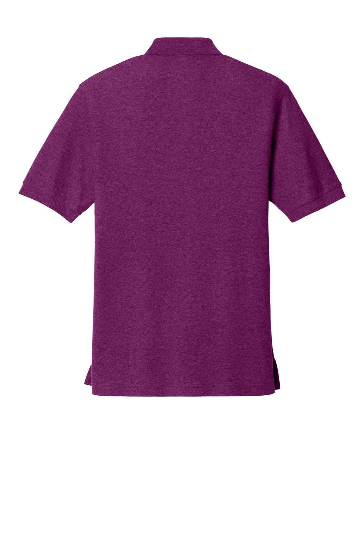 Rear View of Deep Berry Port Authority Extended Size Silk Touch Polo K500ES