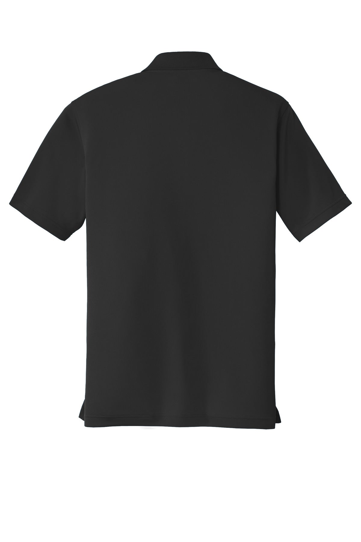 Rear View of Deep Black Port Authority Dry Zone UV Micro-Mesh Polo. K110