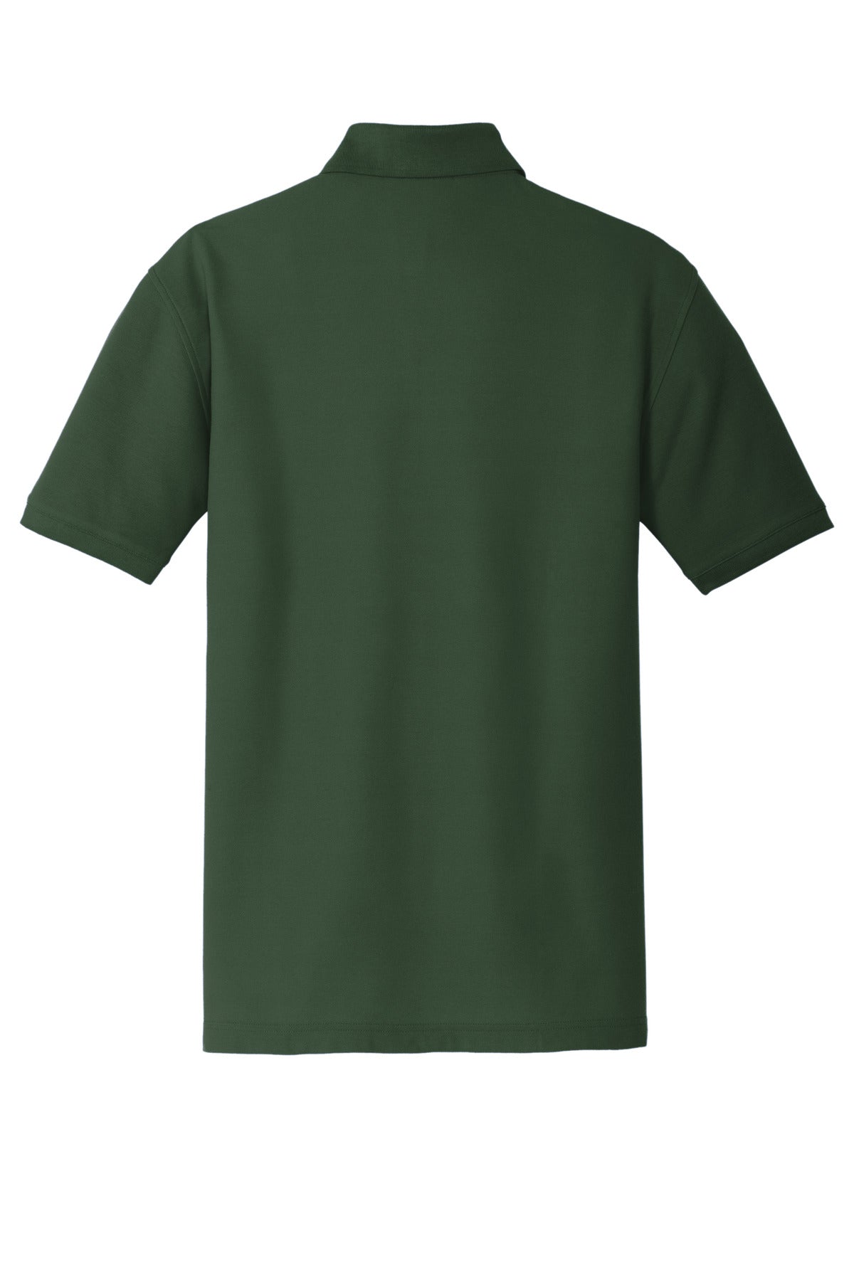 Rear View of Deep For Green Port Authority Core Classic Pique Polo. K100
