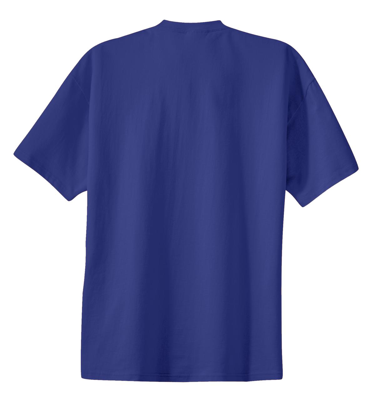 Rear View of Deep Marine Port & Co Essential Tee. PC61