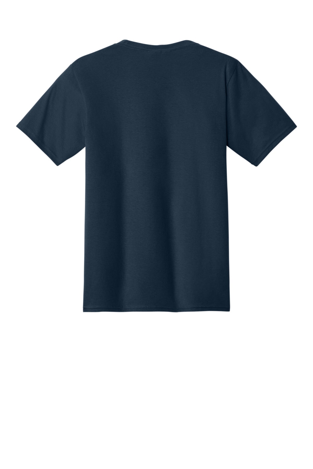 Rear View of Deep Navy Port & Co Fan Favorite Tee. PC450