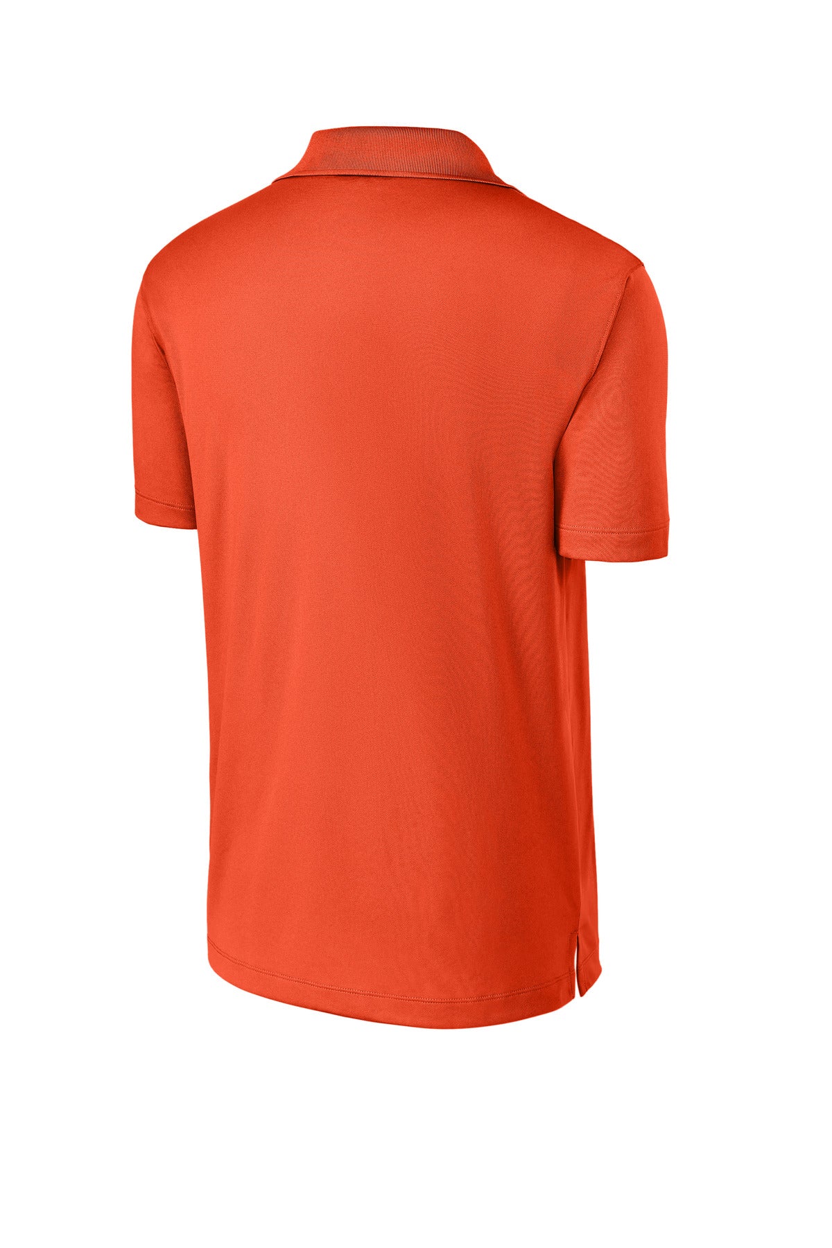 Rear View of Deep Orange Sport-Tek Micropique Sport-Wick Polo. ST650