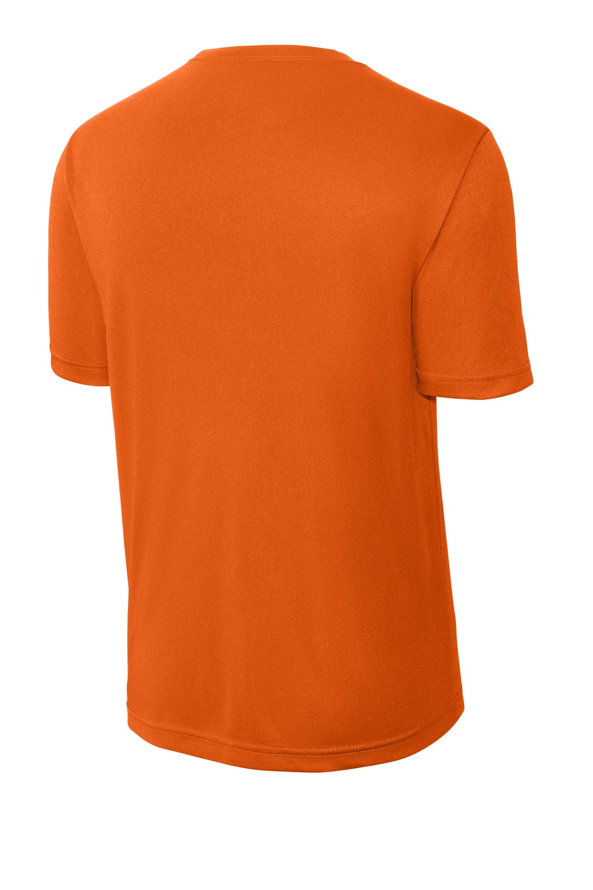 Rear View of Deep Orange Sport-Tek Tall PosiCharge Competitor Tee. TST350