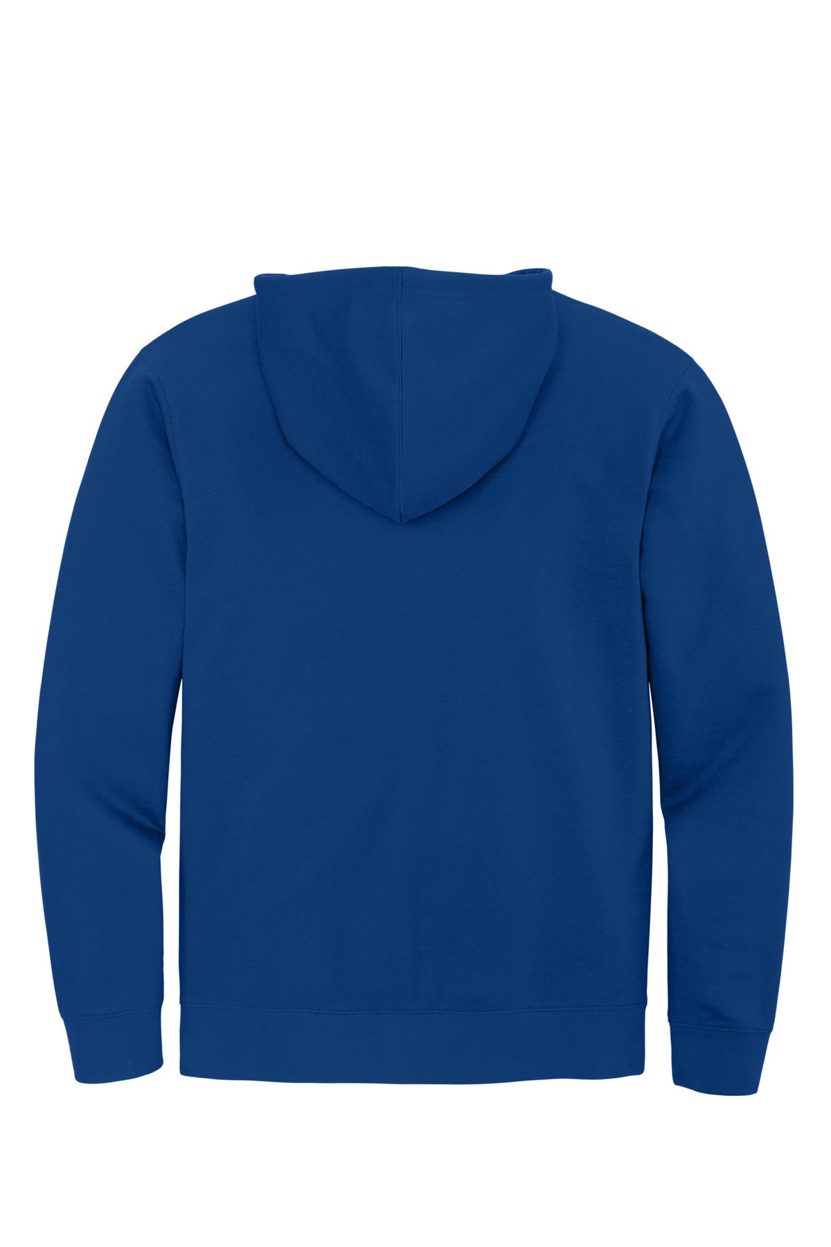 Rear View of Deep Royal District V.I.T. Fleece Full-Zip Hoodie DT6102