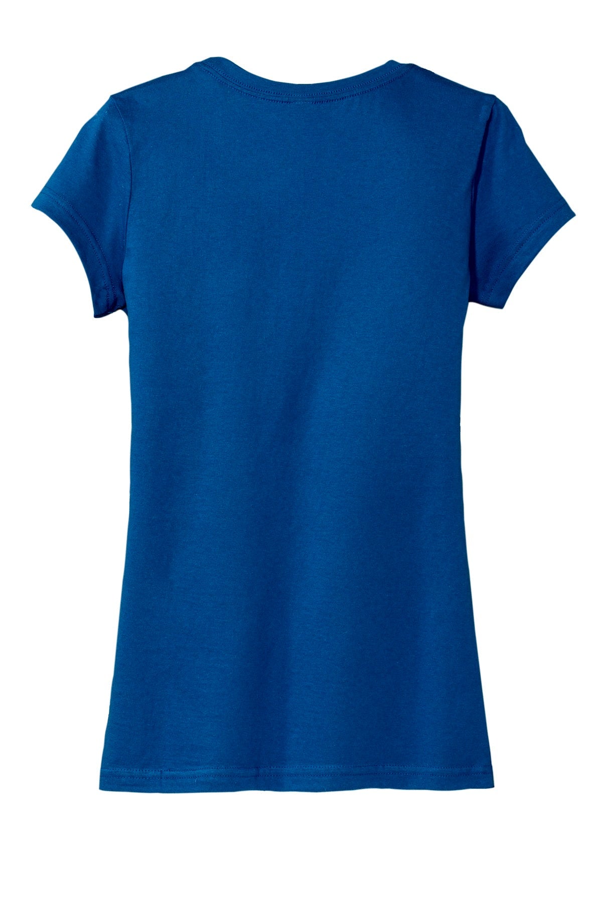 Rear View of Deep Royal District Women's Fitted Very Important Tee . DT6001