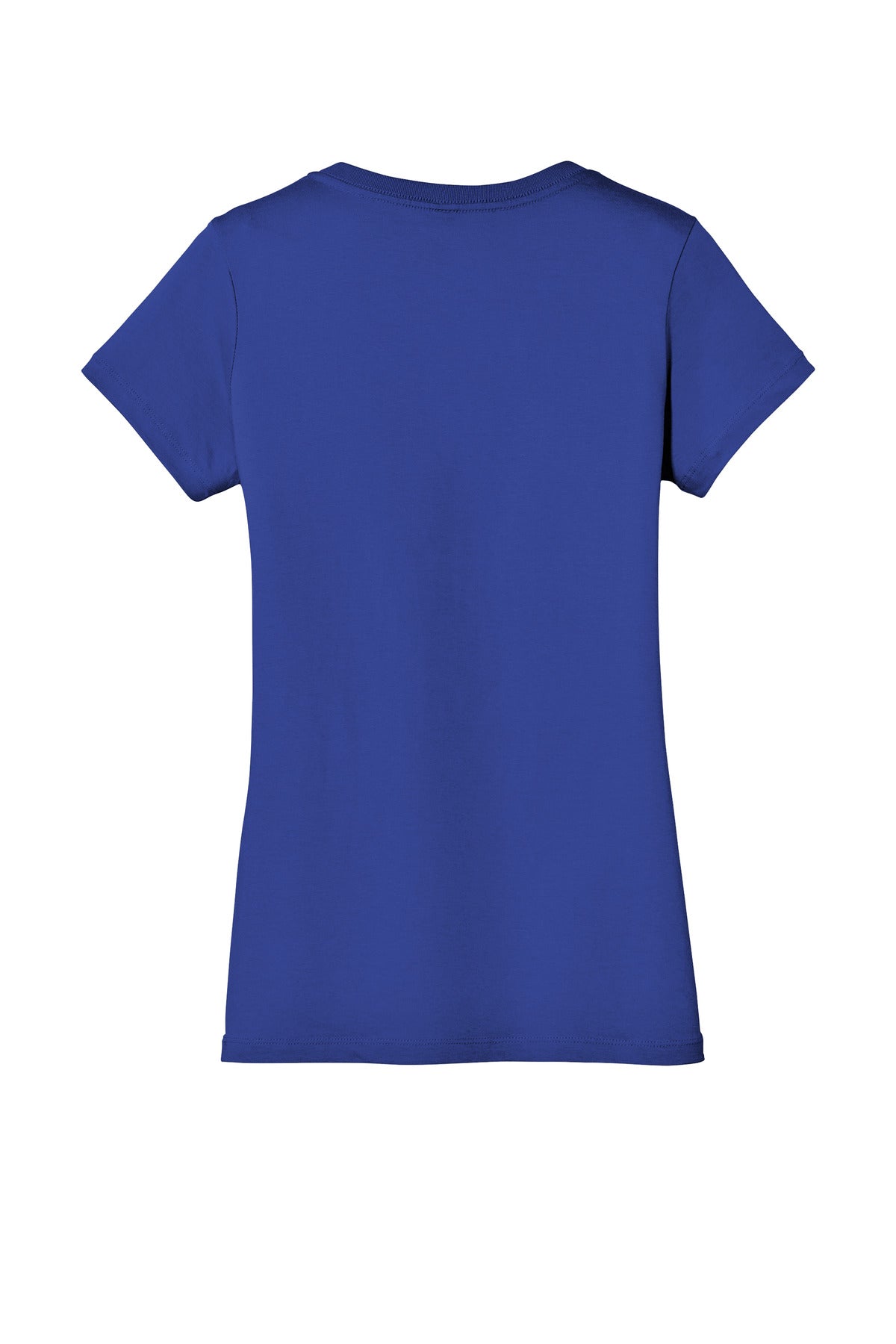 Rear View of Deep Royal District - Women's Perfect Weight V-Neck Tee. DM1170L