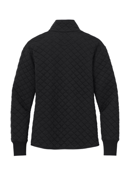 Rear View of DeepBlack Brooks Brothers Women's Diamond Quilt Full-Zip BB18213