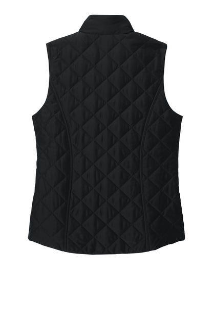 Rear View of DeepBlack Brooks Brothers Women's Quilted Vest BB18603