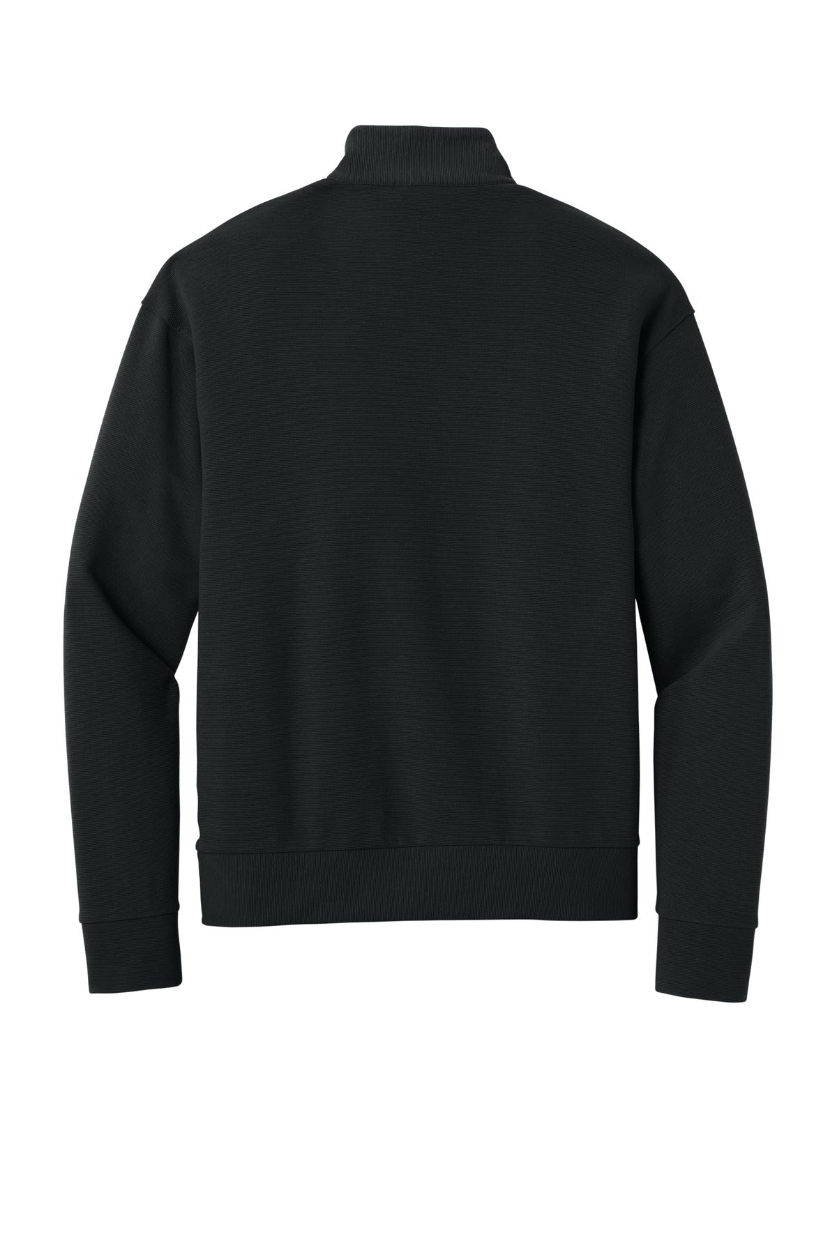 Rear View of DeepBlack Mercer+Mettle Linear Texture 1/4-Zip MM3040