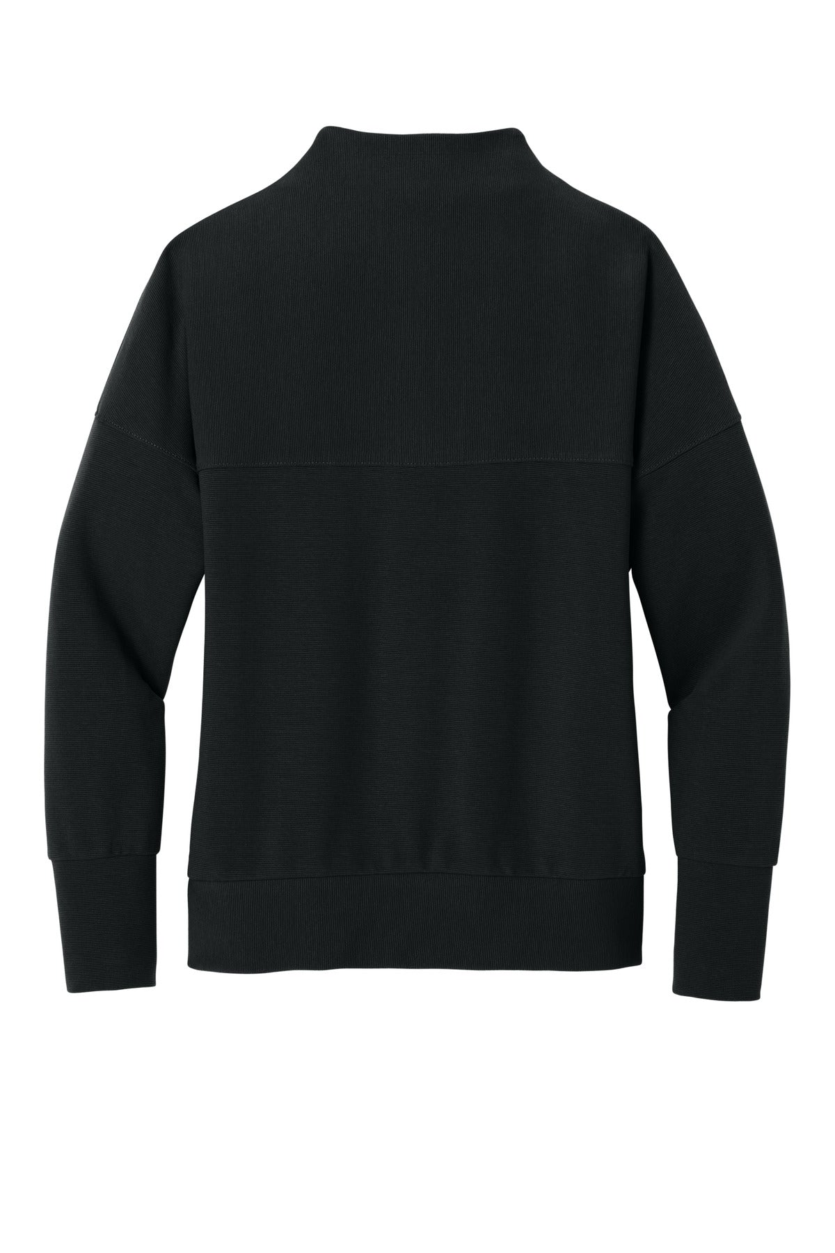 Rear View of DeepBlack Mercer+Mettle Women's Linear Texture 1/4-Zip MM3041