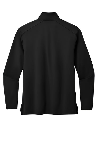 Rear View of DeepBlack Port Authority C-FREE Double Knit 1/4-Zip K880