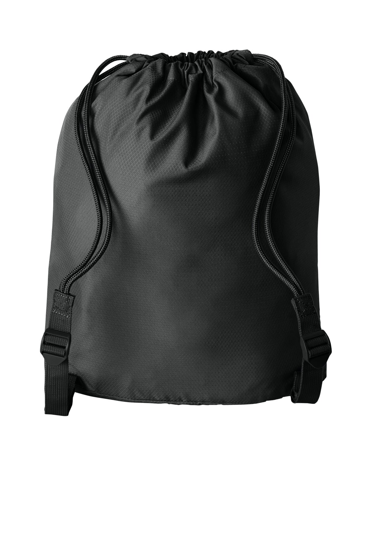 Rear View of DeepBlack Port Authority Diamond Pocket Cinch BG637