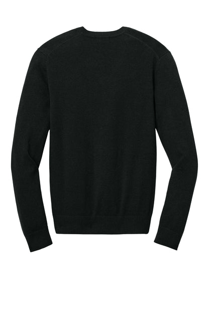 Rear View of DeepBlack Port Authority Easy Care V-Neck Sweater SW2850