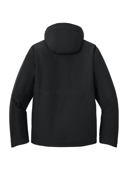 Rear View of DeepBlack Port Authority Insulated Heavy Ripstop Jacket J721