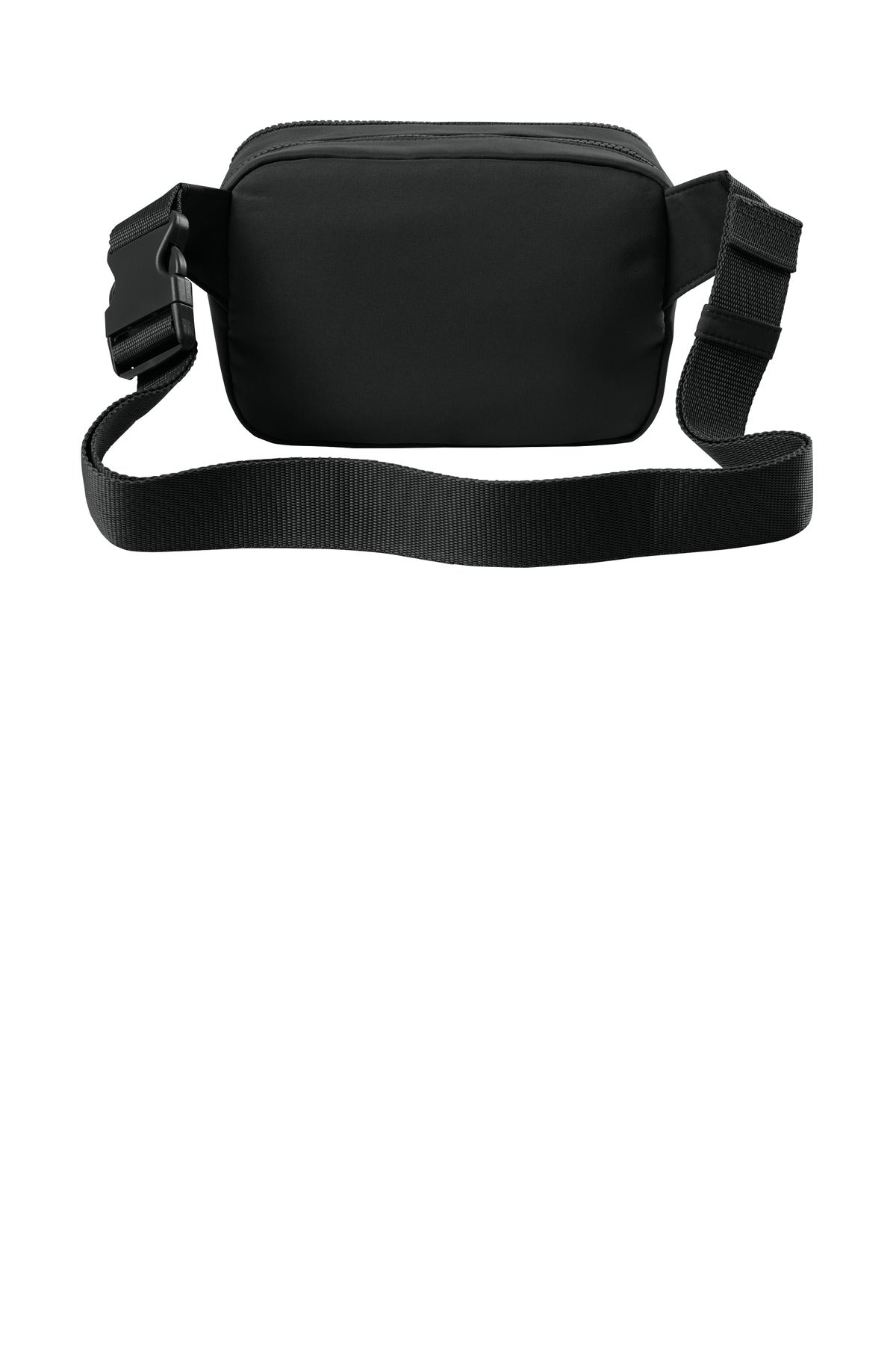 Rear View of DeepBlack Port Authority Matte Dual-Compartment Crossbody BG938