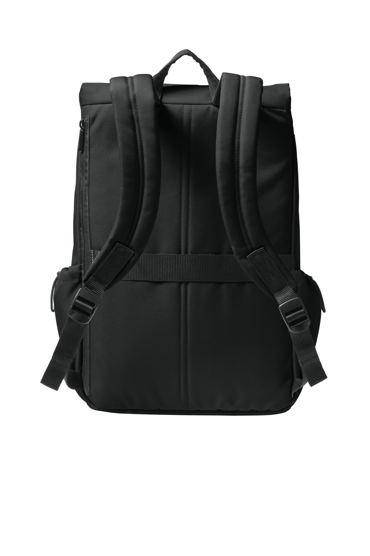 Rear View of DeepBlack Port Authority Matte Oxford Backpack BG940