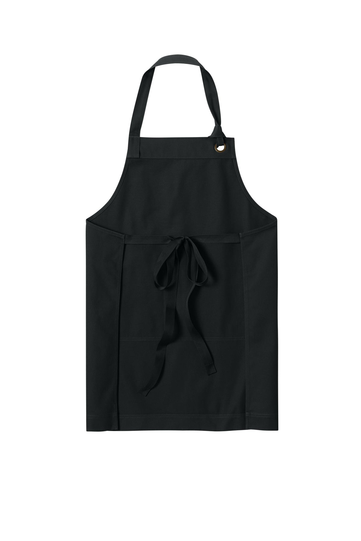Rear View of DeepBlack Port Authority Signature Heavy Twill Bib Apron A900