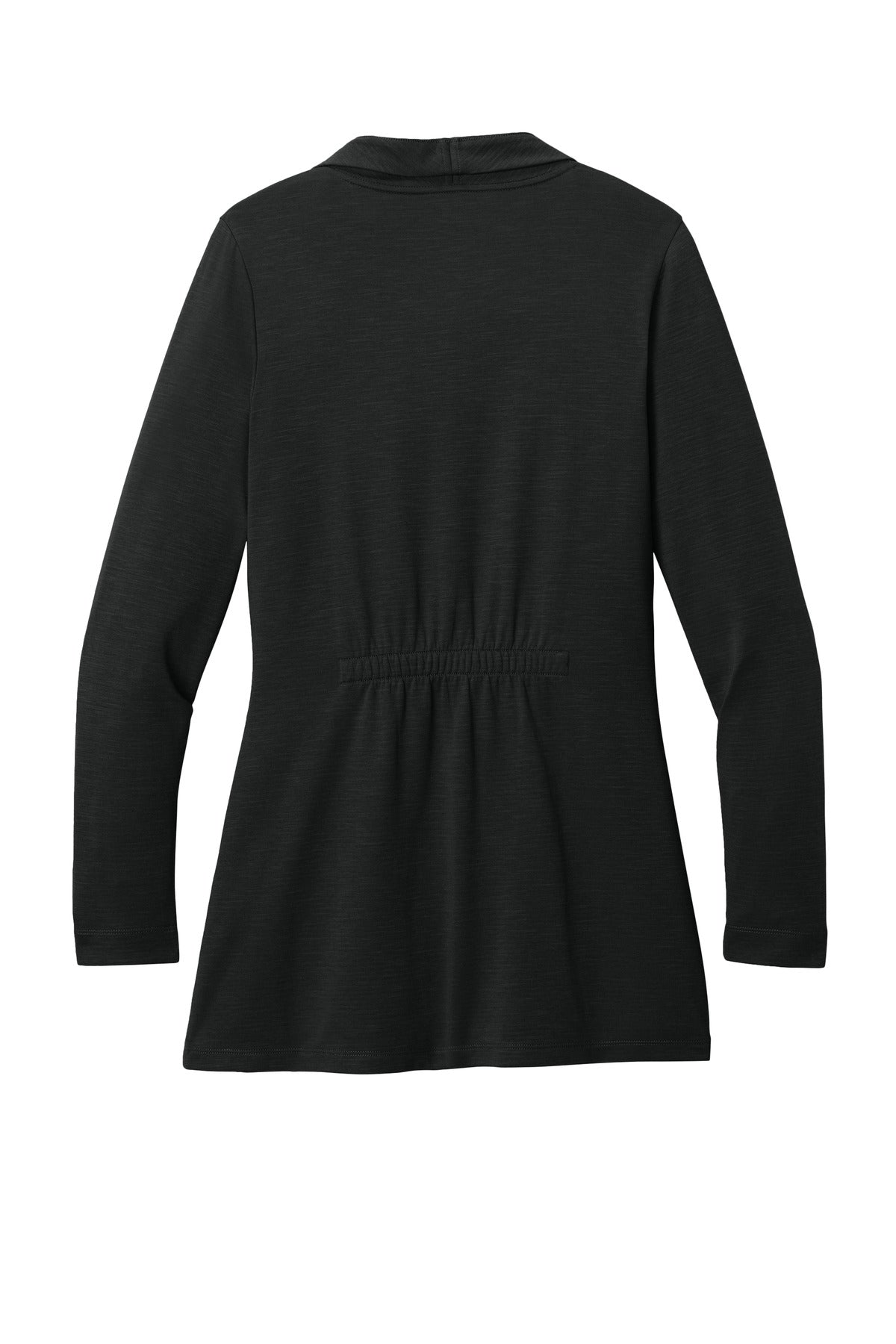 Rear View of DeepBlack Port Authority Women's Breakwater Open Cardigan LK820