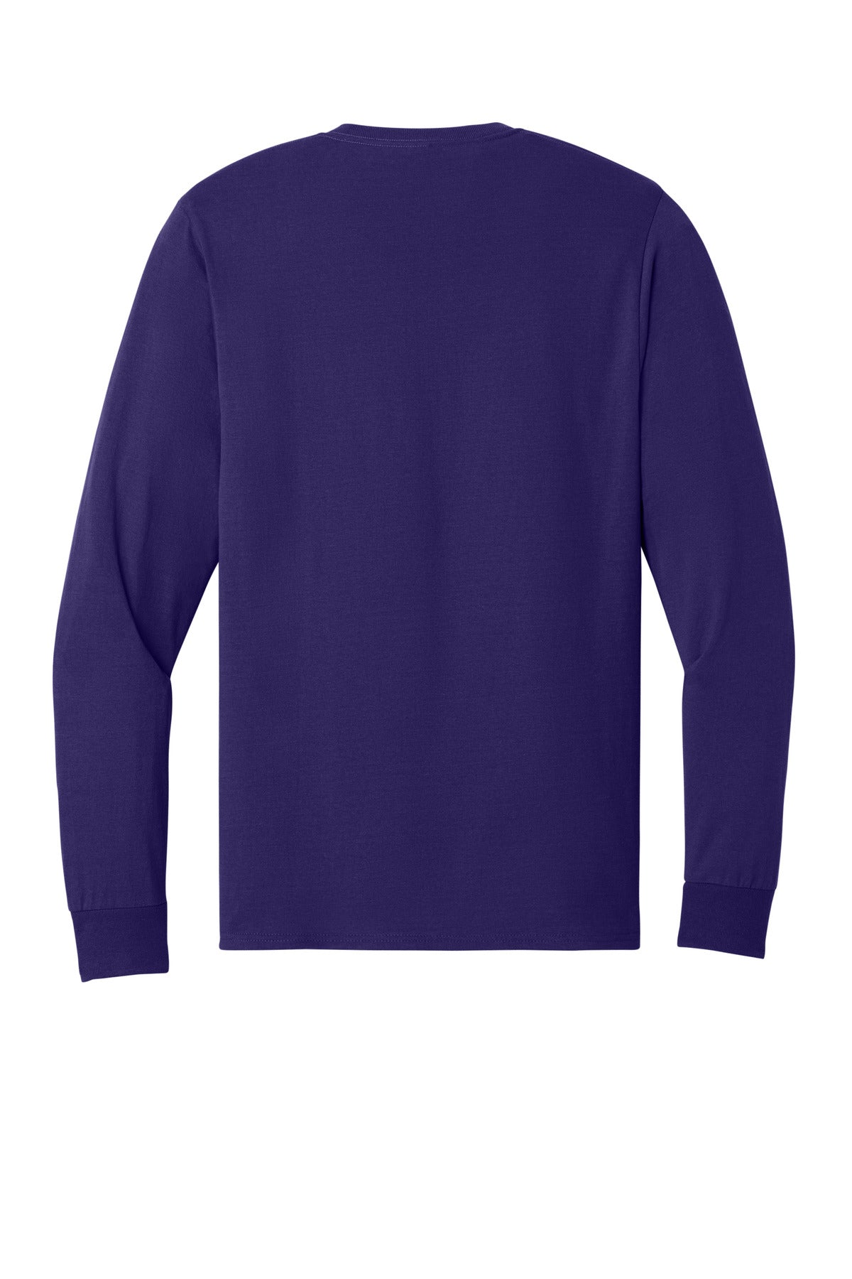 Rear View of DeepPurple Jerzees - Dri-Power 50/50 Cotton/Poly Long Sleeve T-Shirt. 29LS