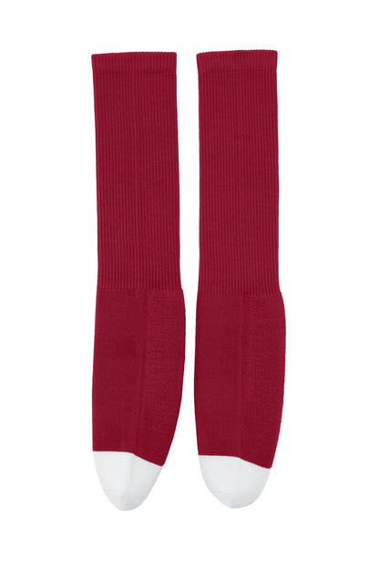 Rear View of DeepRed Sport-Tek All Sport OTC Socks STA05