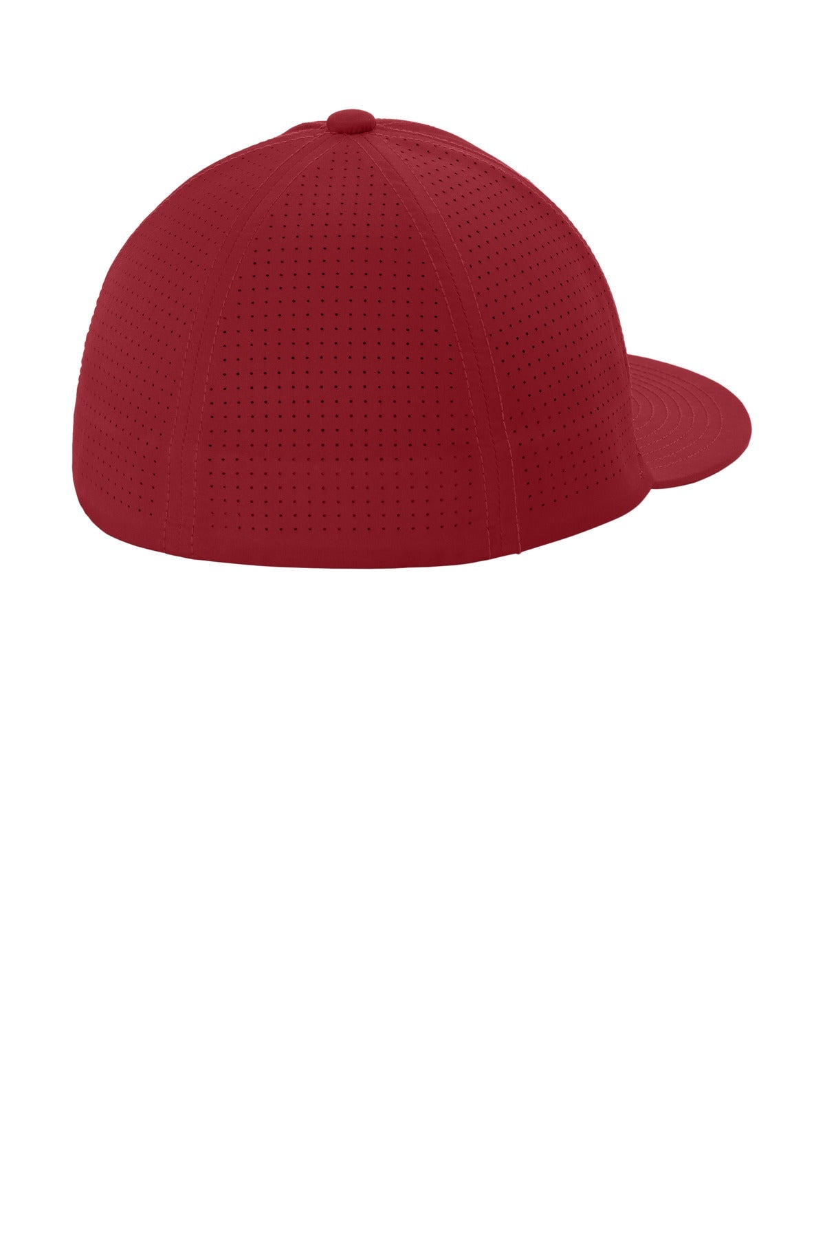 Rear View of DeepRed Sport-Tek Pro-Cut Stretch-Tek Cap STC64