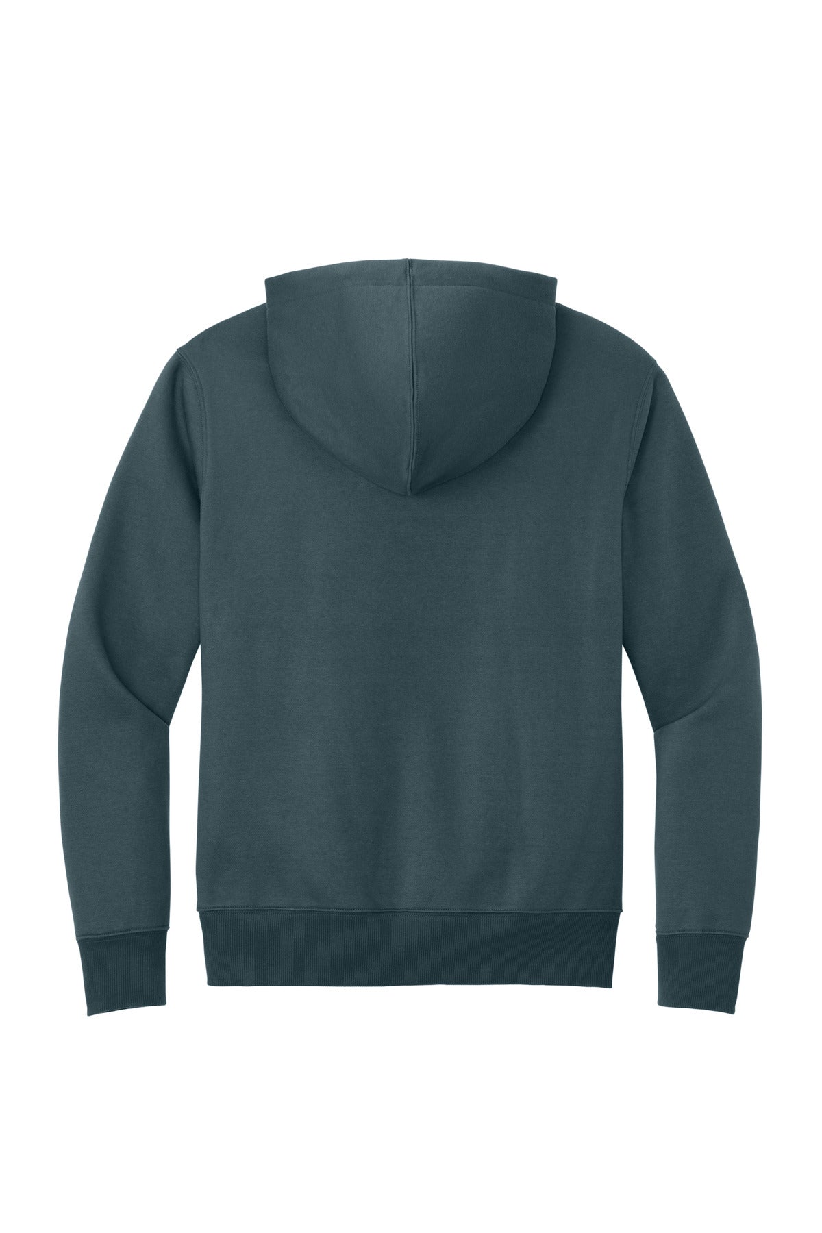 Rear View of DeepStlBlu District Perfect Weight Fleece Hoodie DT1101