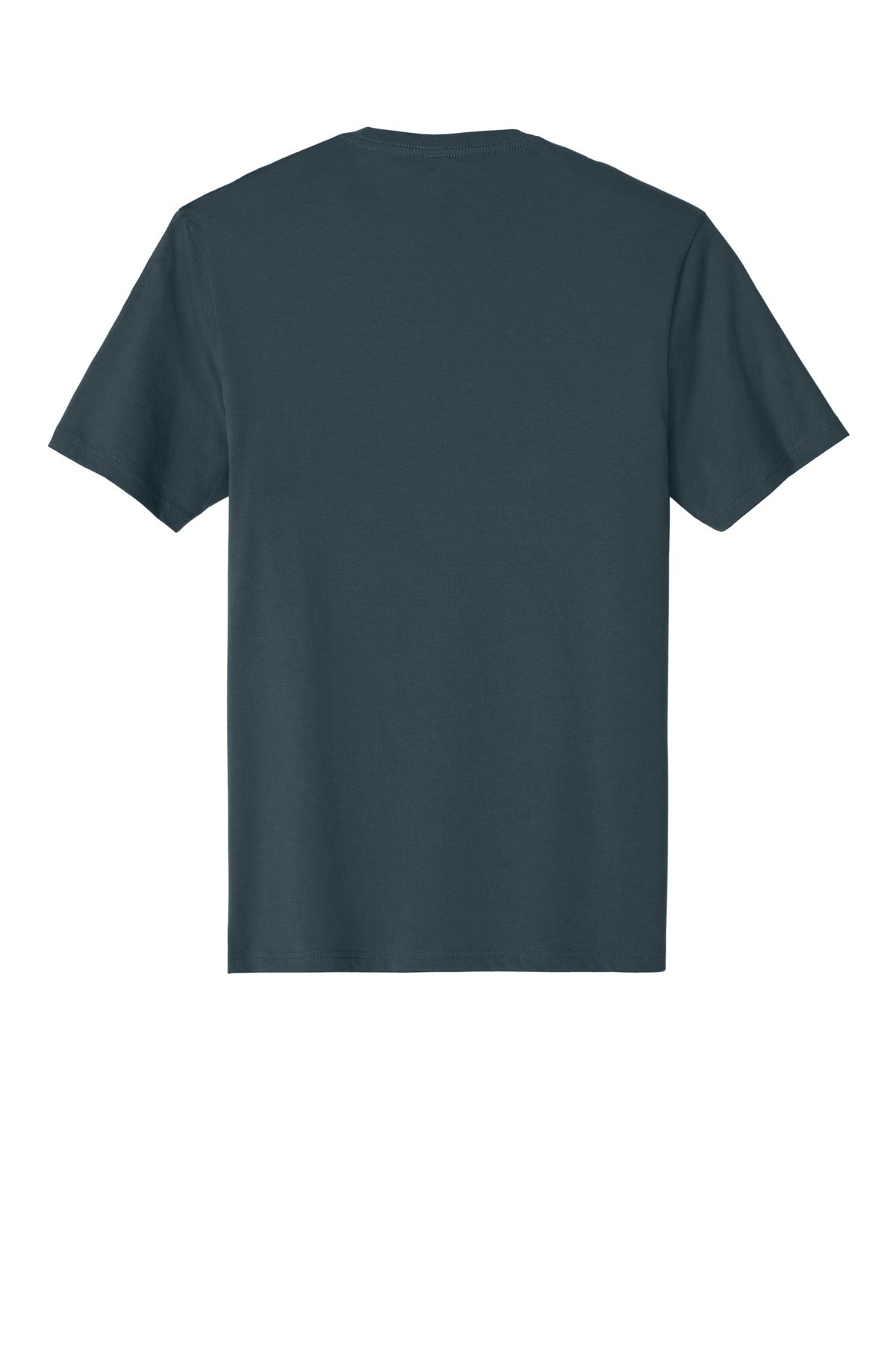 Rear View of DeepStlBlu District Perfect Weight Tee. DT104