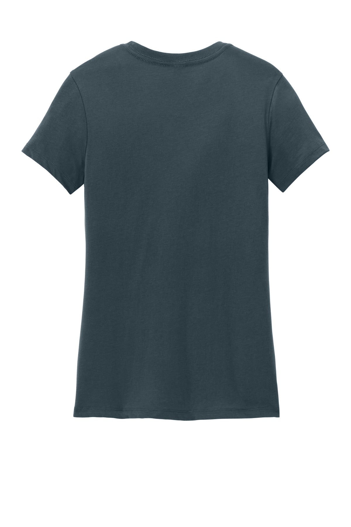 Rear View of DeepStlBlu District Women's Perfect Weight Tee. DM104L