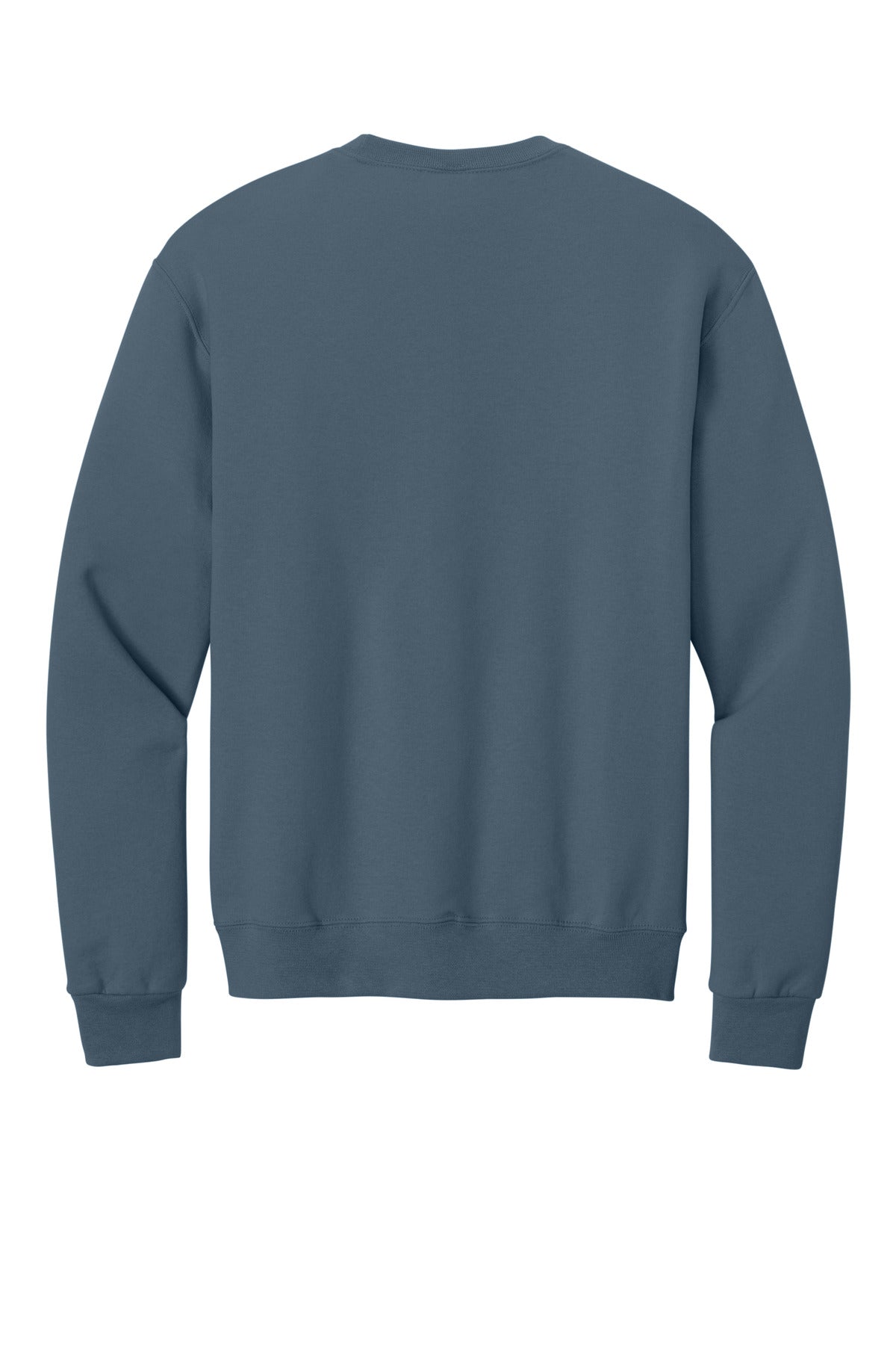 Rear View of Denim Jerzees - NuBlend Crewneck Sweatshirt. 562M