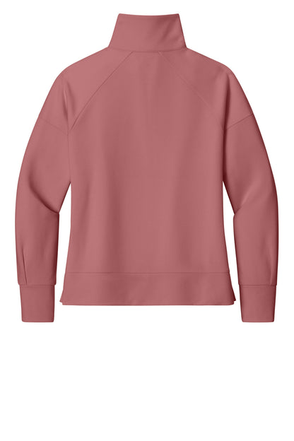 Rear View of DesertPink OGIO Women's Luuma 1/2-Zip LOG814