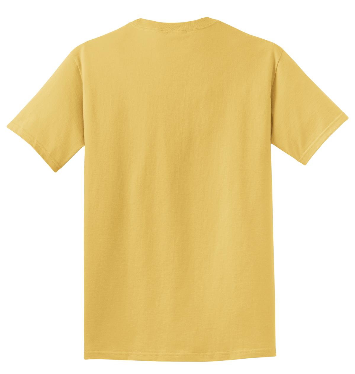 Rear View of Dijon Port & Co Beach Wash Garment-Dyed Tee. PC099