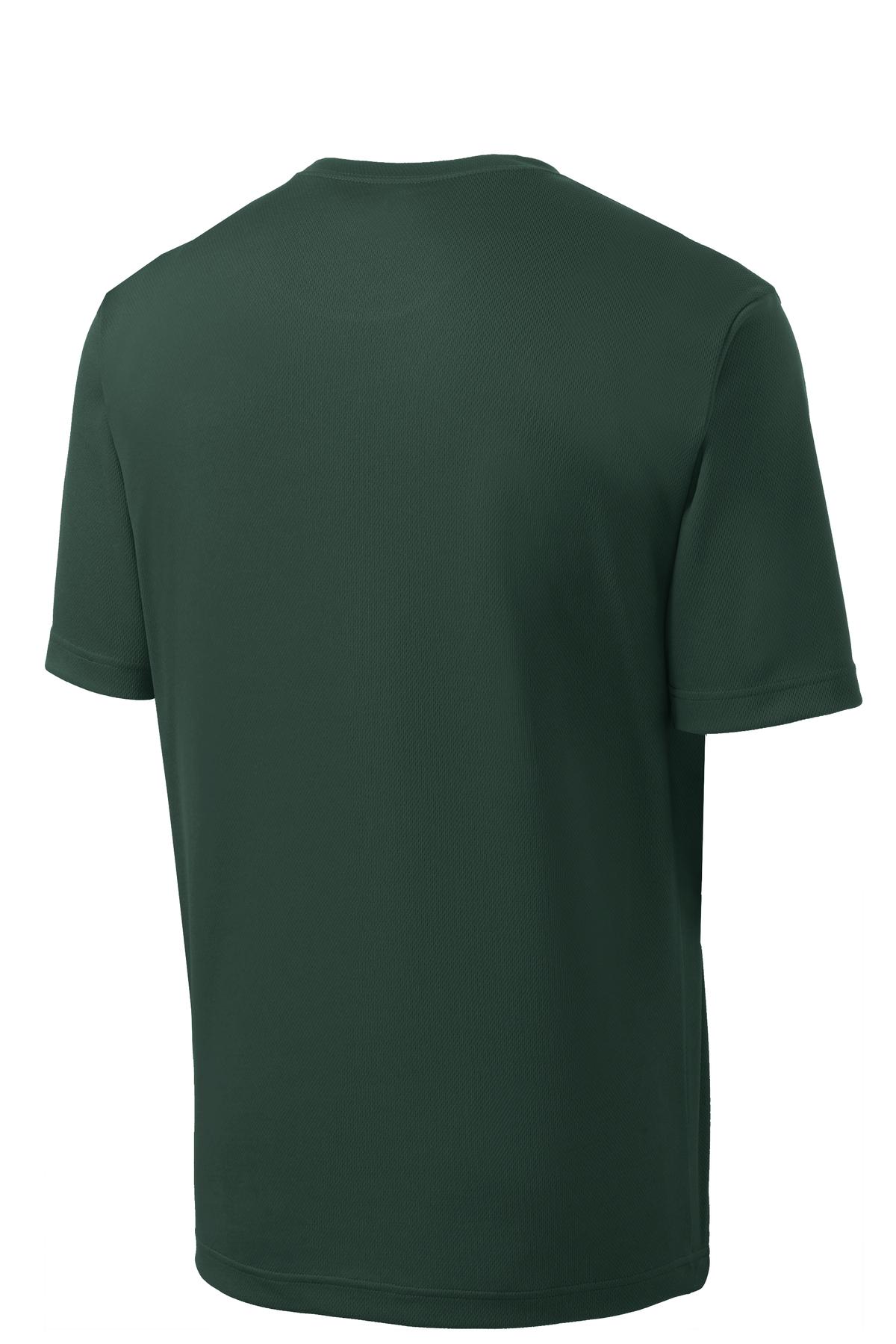 Rear View of Dk Forest Grn Sport-Tek PosiCharge RacerMesh Tee. ST340