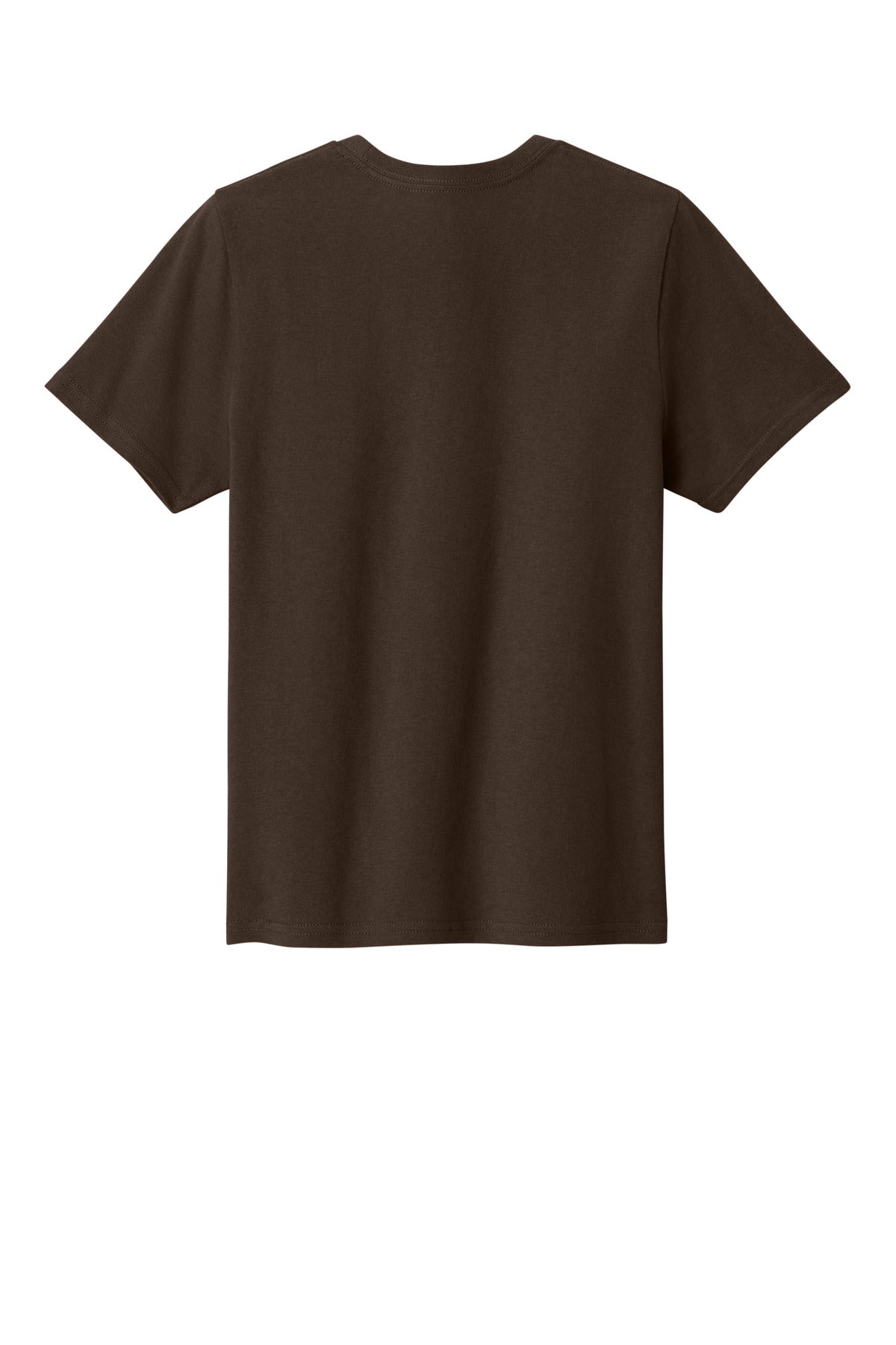 Rear View of DkChocBrn Port & Co Youth Easy Cotton Tee PC43Y