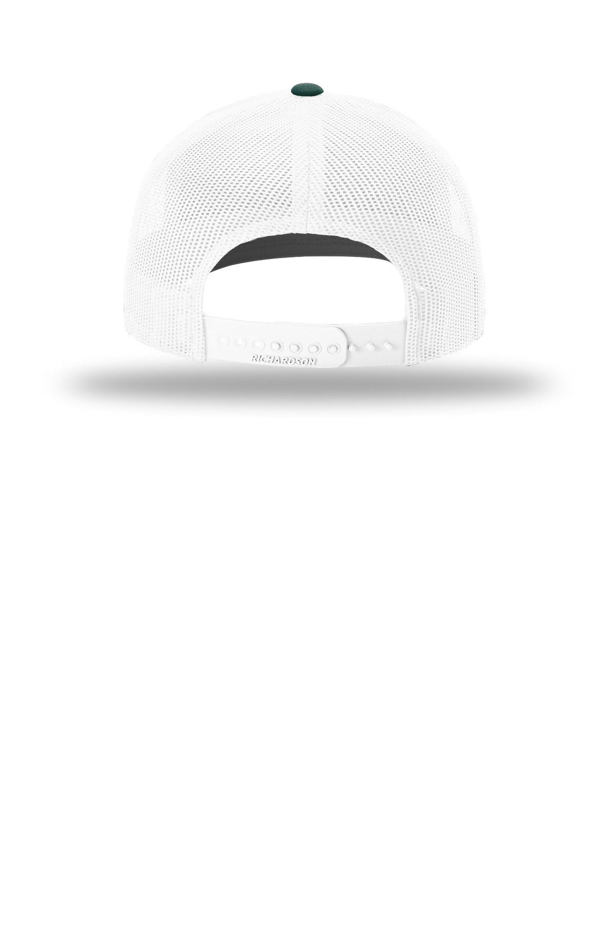 Rear View of DkGreen/Wh Richardson Trucker Cap 112