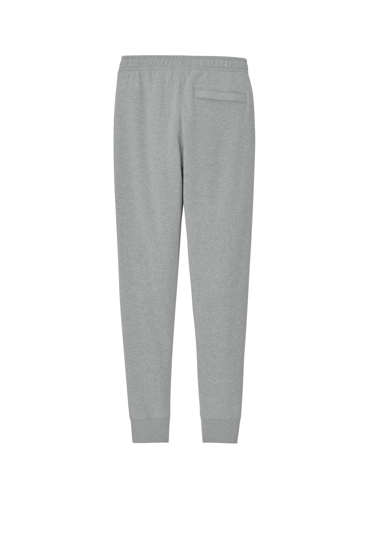 Rear View of DkGyHthr Nike Club Fleece Jogger NKHM8045