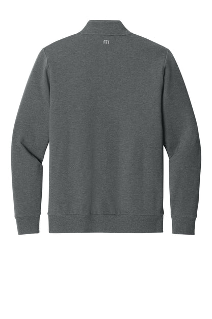 Rear View of DkGyHthr TravisMathew Ocean Villa 1/4-Zip TMA41421