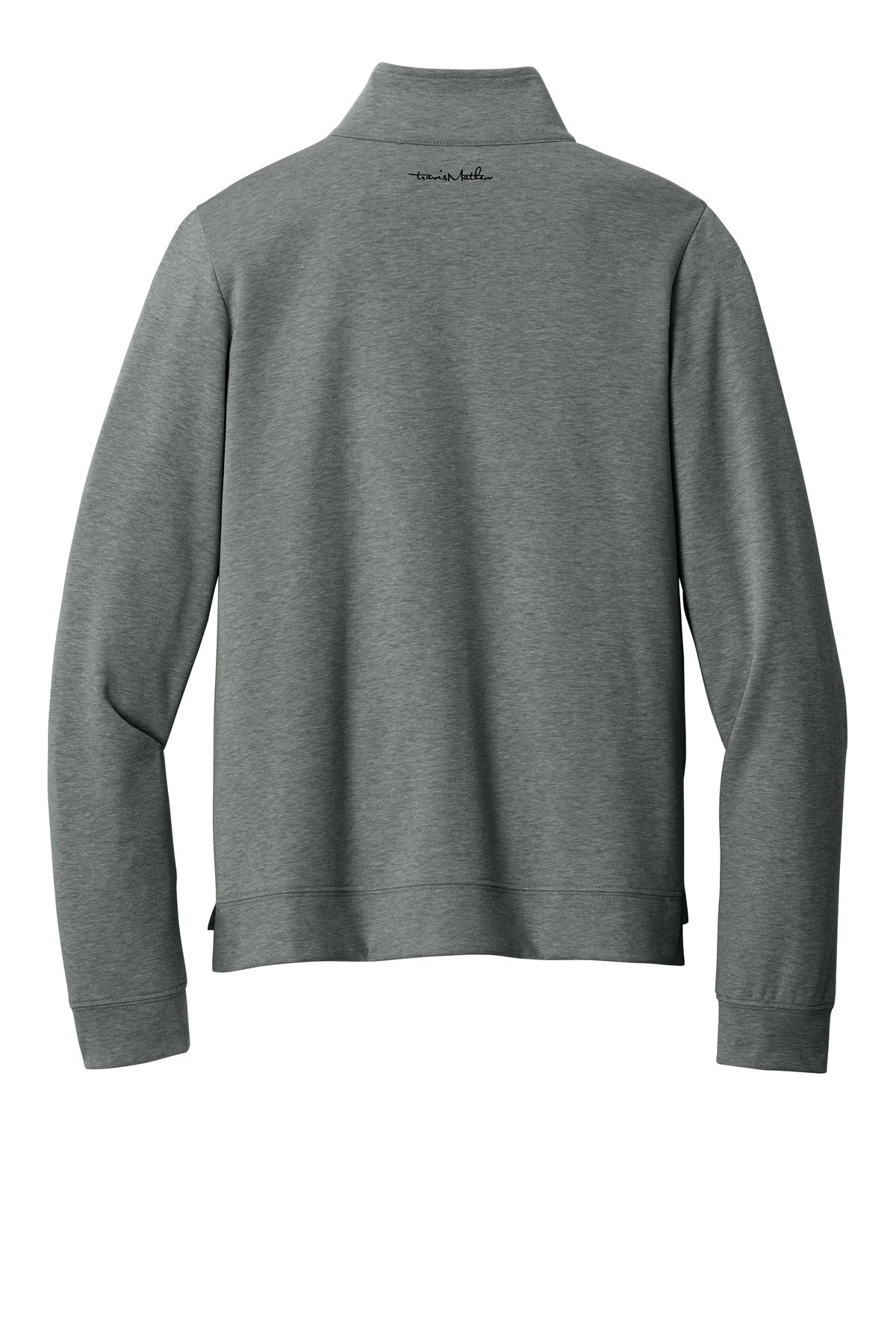 Rear View of DkGyHthr TravisMathew Women's Coveside 1/2-Zip TM1LD007