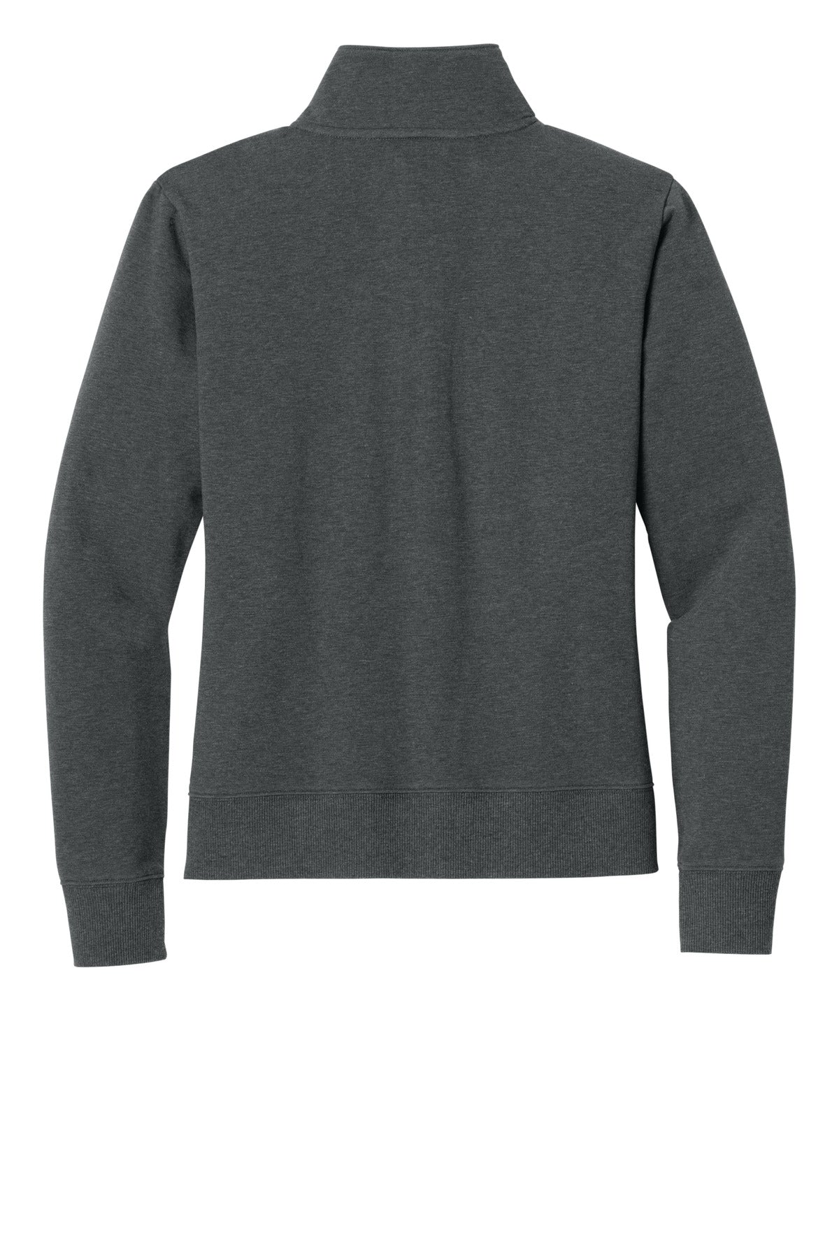 Rear View of DkGyHthr TravisMathew Women's Ocean Villa 1/4-Zip TMA41428