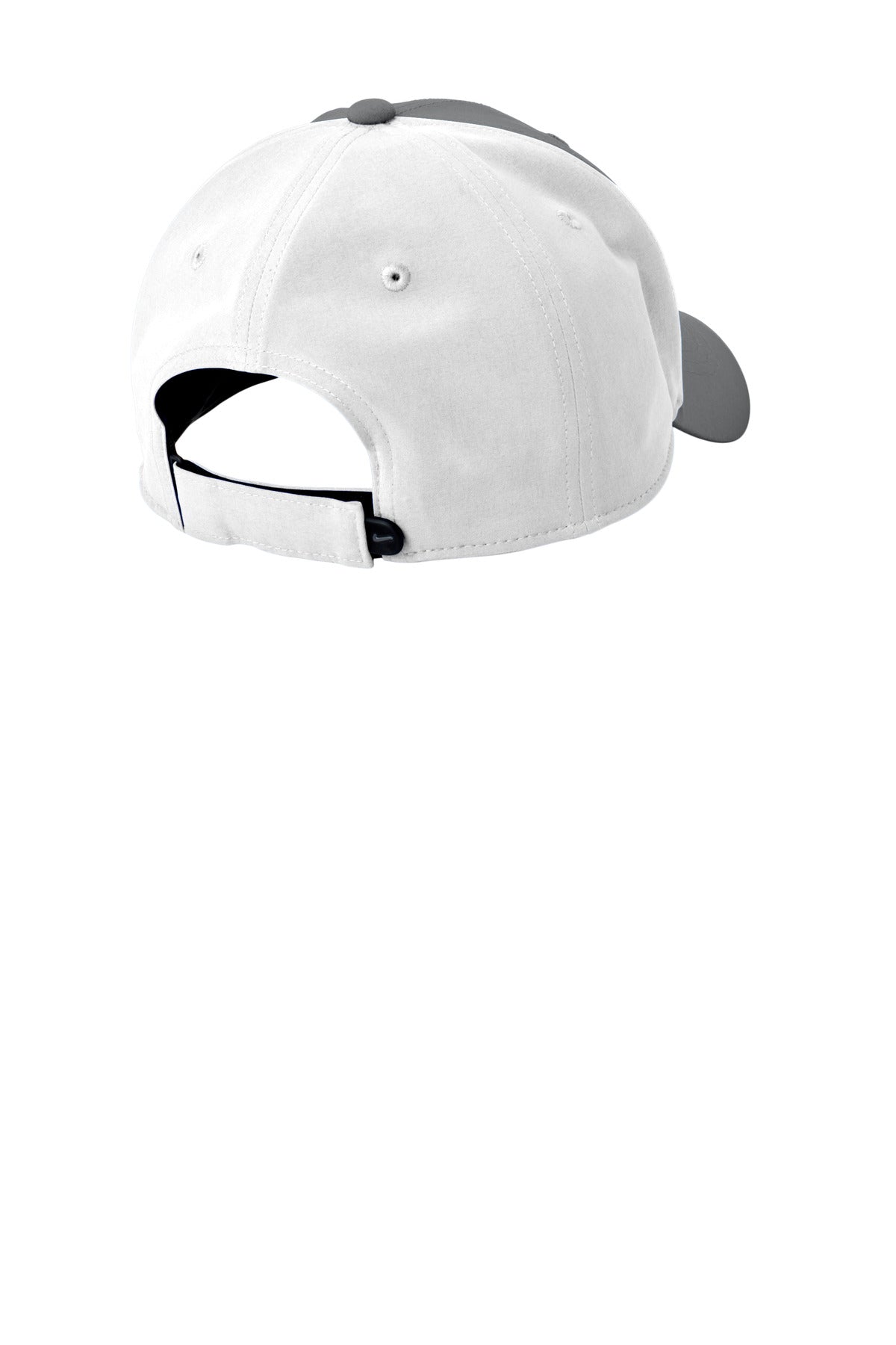 Rear View of DkGy/White Nike Dri-FIT Legacy Cap NKFB6447