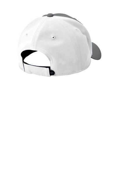 Rear View of DkGy/White Nike Dri-FIT Legacy Cap NKFB6447