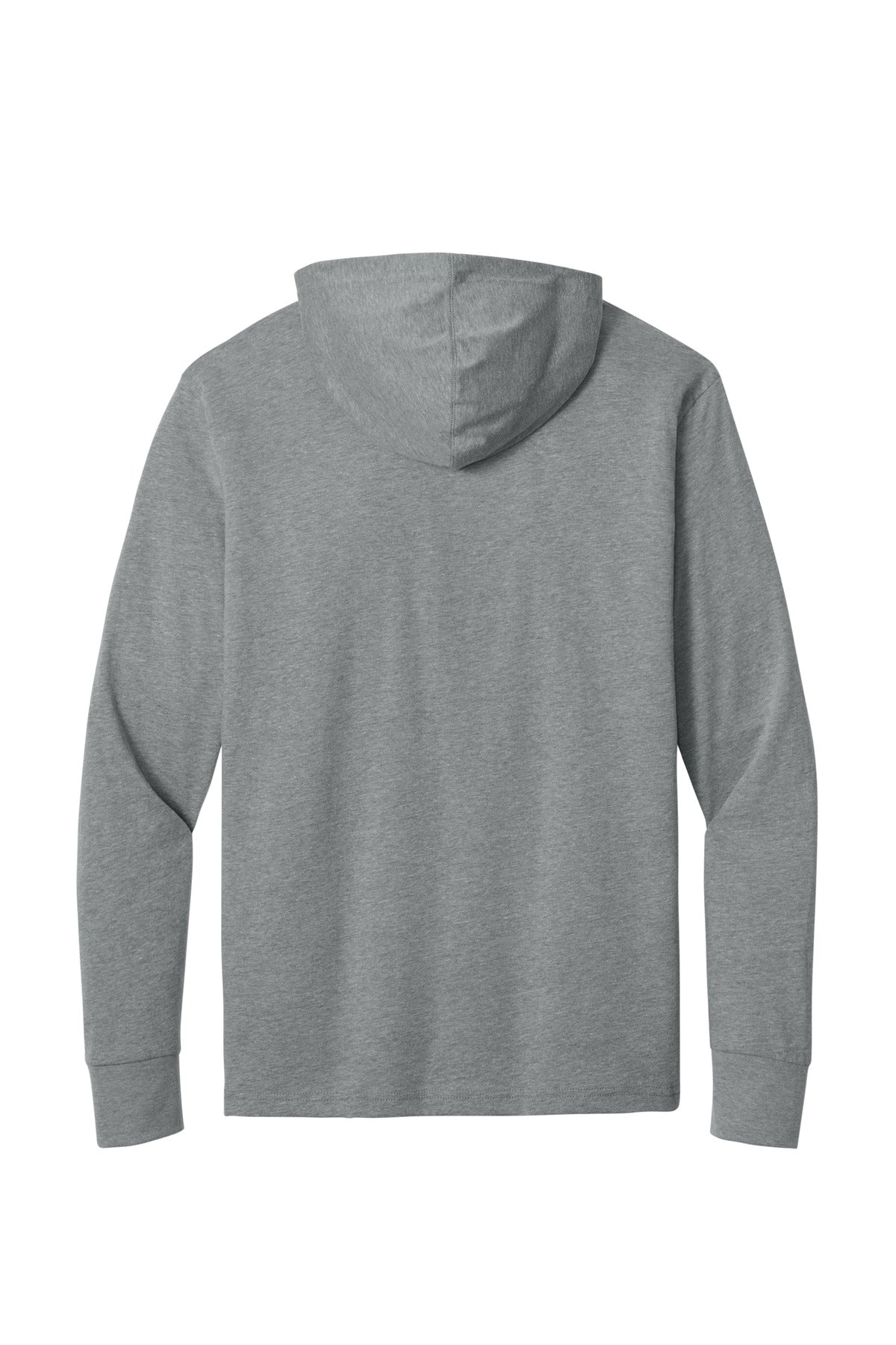 Rear View of DkHtGray Next Level Apparel CVC Long Sleeve Hoodie NL6221